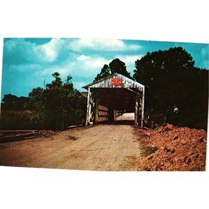 Ashtabula County Ohio Kellogsville Covered Bridge 1949 Postcards Travel Vintage